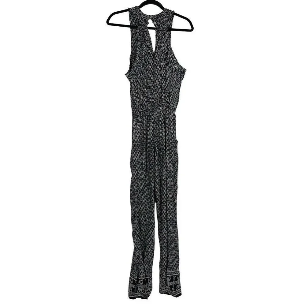 Max Studio Floral 100% Rayon‎ Smocked Jumpsuit - Women’s L